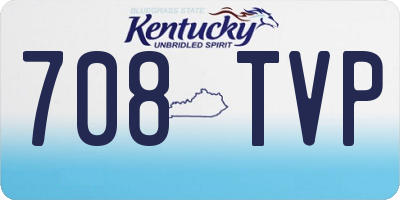 KY license plate 708TVP