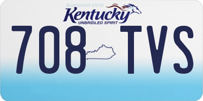 KY license plate 708TVS