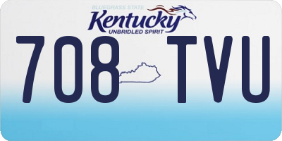 KY license plate 708TVU