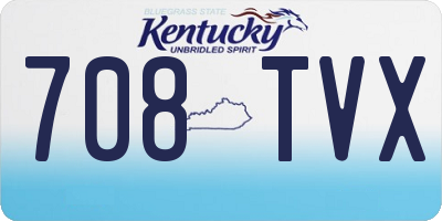 KY license plate 708TVX