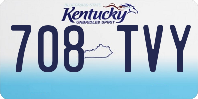 KY license plate 708TVY