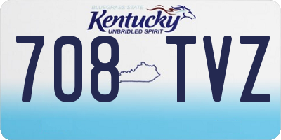 KY license plate 708TVZ