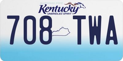 KY license plate 708TWA