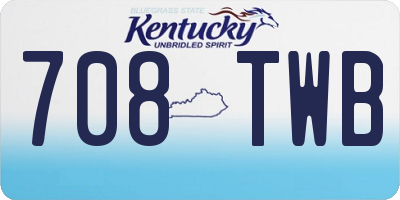 KY license plate 708TWB