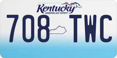 KY license plate 708TWC