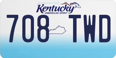 KY license plate 708TWD