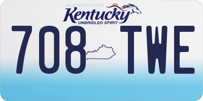 KY license plate 708TWE