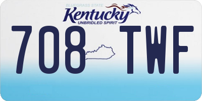 KY license plate 708TWF