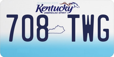KY license plate 708TWG