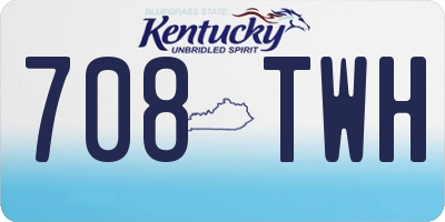 KY license plate 708TWH