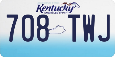 KY license plate 708TWJ