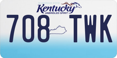KY license plate 708TWK