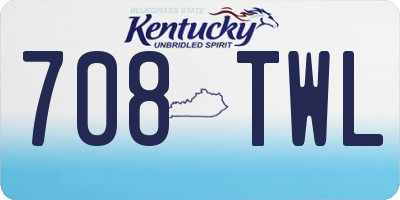 KY license plate 708TWL