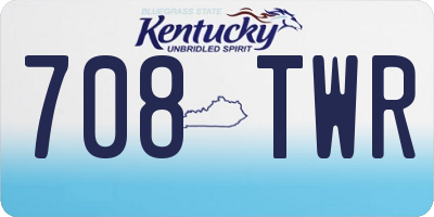 KY license plate 708TWR