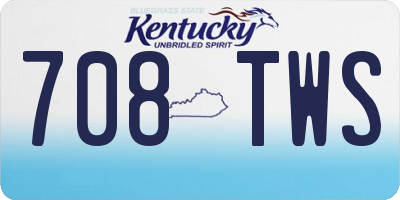KY license plate 708TWS