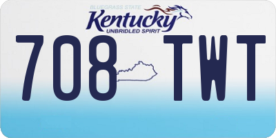 KY license plate 708TWT