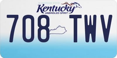 KY license plate 708TWV