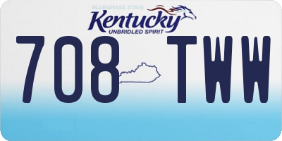 KY license plate 708TWW