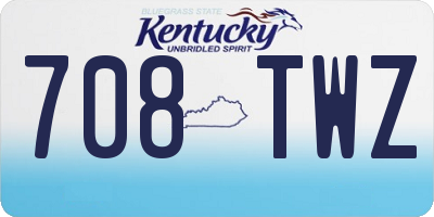 KY license plate 708TWZ