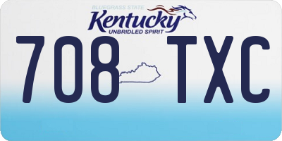 KY license plate 708TXC