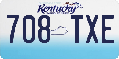 KY license plate 708TXE