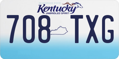 KY license plate 708TXG