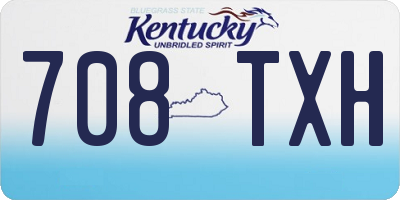 KY license plate 708TXH