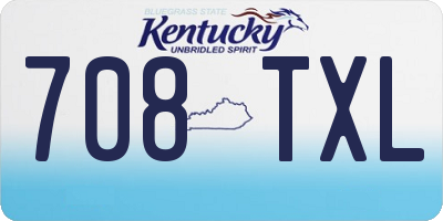 KY license plate 708TXL