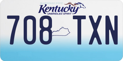 KY license plate 708TXN