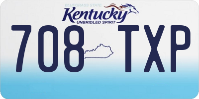KY license plate 708TXP