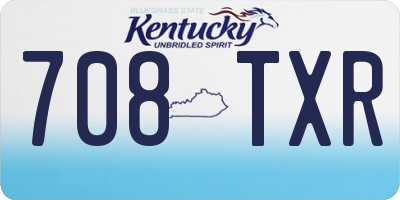 KY license plate 708TXR