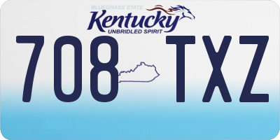 KY license plate 708TXZ