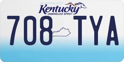 KY license plate 708TYA