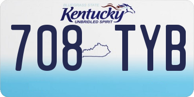 KY license plate 708TYB