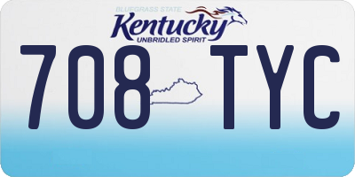 KY license plate 708TYC