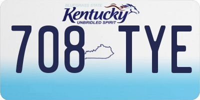 KY license plate 708TYE