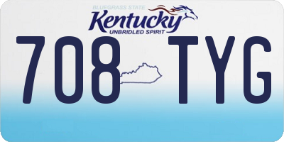 KY license plate 708TYG