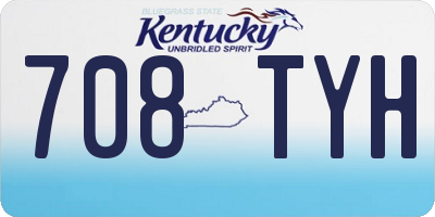 KY license plate 708TYH