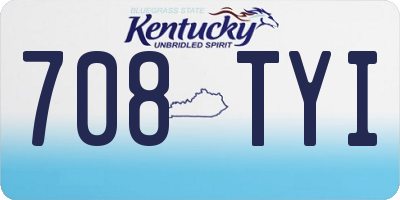 KY license plate 708TYI