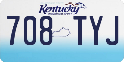 KY license plate 708TYJ