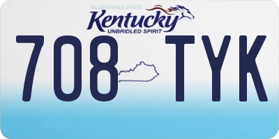 KY license plate 708TYK