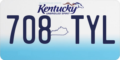 KY license plate 708TYL