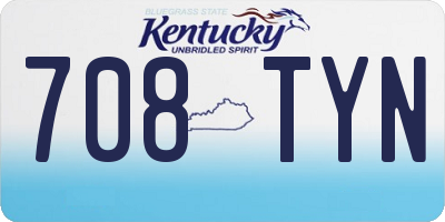 KY license plate 708TYN