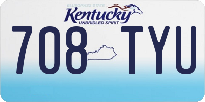 KY license plate 708TYU