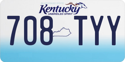 KY license plate 708TYY