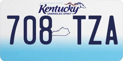 KY license plate 708TZA