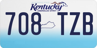 KY license plate 708TZB