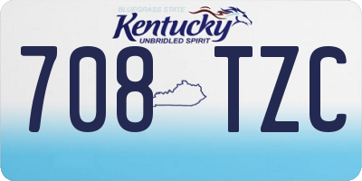 KY license plate 708TZC