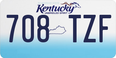 KY license plate 708TZF