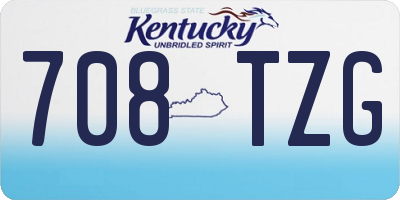 KY license plate 708TZG